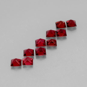 Pedras preciosas de espinélio vermelho natural de  ct, quadrado, VVS-VS