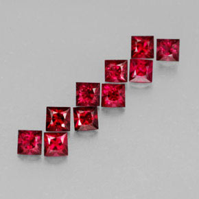 Pedras preciosas de espinélio vermelho natural de  ct, quadrado, VVS-VS