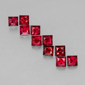 Pedras preciosas de espinélio vermelho natural de  ct, quadrado, VVS-VS