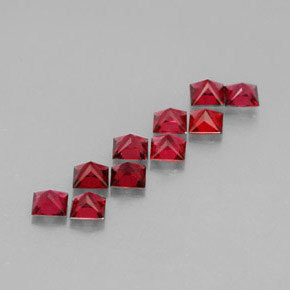 Pedras preciosas de espinélio vermelho natural de  ct, quadrado, VVS-VS