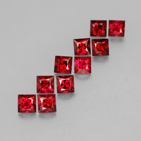 Pedras preciosas de espinélio vermelho natural de  ct, quadrado, VVS-VS