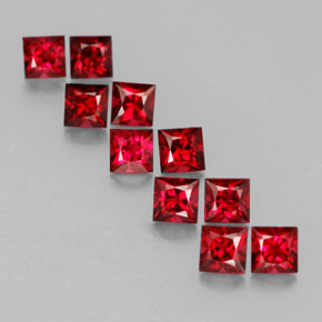 Pedras preciosas de espinélio vermelho natural de  ct, quadrado, VVS-VS