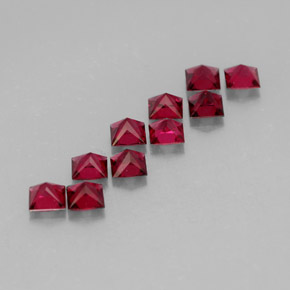Pedras preciosas de espinélio vermelho natural de  ct, quadrado, VVS-VS