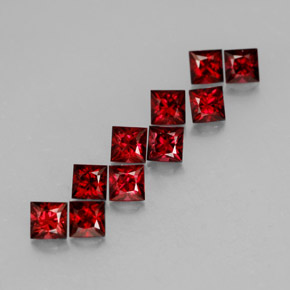 Pedras preciosas de espinélio vermelho natural de  ct, quadrado, VVS-VS