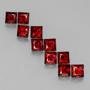 Pedras preciosas de espinélio vermelho natural de  ct, quadrado, VVS-VS