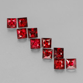 Pedras preciosas de espinélio vermelho natural de  ct, quadrado, VVS-VS