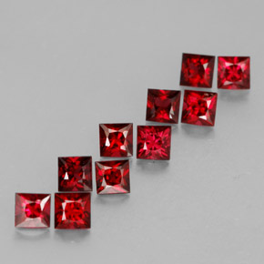 Pedras preciosas de espinélio vermelho natural de  ct, quadrado, VVS-VS