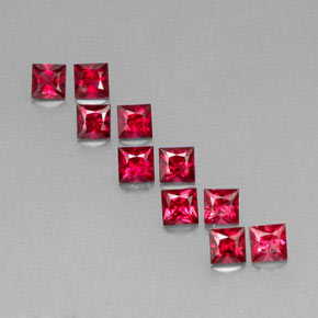 Pedras preciosas de espinélio vermelho natural de  ct, quadrado, VVS-VS
