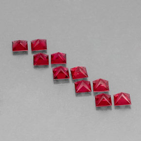 Pedras preciosas de espinélio vermelho natural de  ct, quadrado, VVS-VS