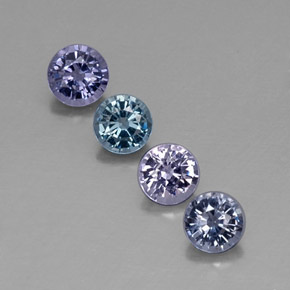 Pedras preciosas de espinélio multicolorido natural de  ct, corte redondo, VVS-VS