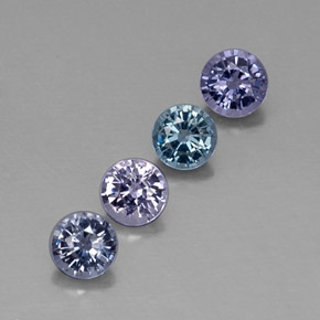 Pedras preciosas de espinélio multicolorido natural de  ct, corte redondo, VVS-VS