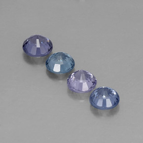 Pedras preciosas de espinélio multicolorido natural de  ct, corte redondo, VVS-VS
