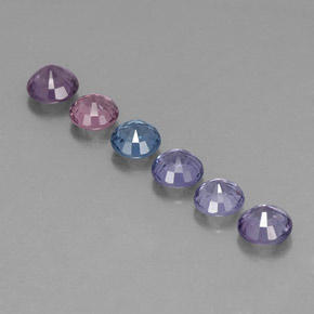 Pedras preciosas de espinélio multicolorido natural de  ct, corte redondo, VVS-VS