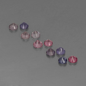 Pedras preciosas de espinélio multicolorido natural de  ct, corte redondo, VVS-VS