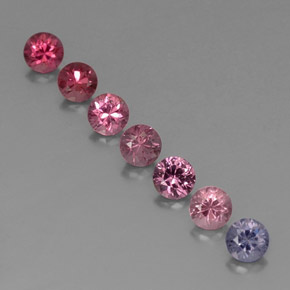 Pedras preciosas de espinélio multicolorido natural de  ct, corte redondo, VVS-VS