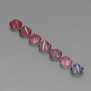 Pedras preciosas de espinélio multicolorido natural de  ct, corte redondo, VVS-VS
