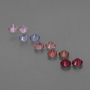 Pedras preciosas de espinélio multicolorido natural de  ct, corte redondo, VVS-VS
