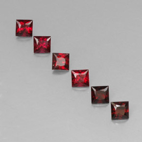Pedras preciosas de espinélio vermelho natural de  ct, quadrado, VVS-VS