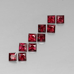 Pedras preciosas de espinélio vermelho natural de  ct, quadrado, VVS-VS