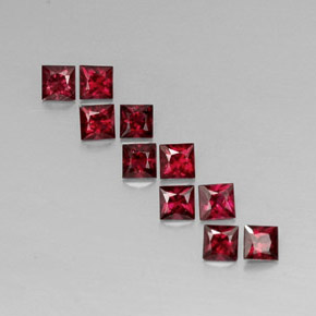 Pedras preciosas de espinélio vermelho natural de  ct, quadrado, VVS-VS