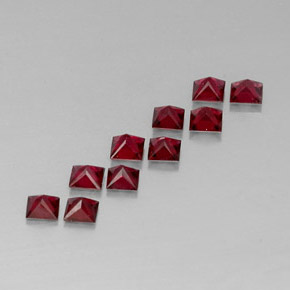 Pedras preciosas de espinélio vermelho natural de  ct, quadrado, VVS-VS