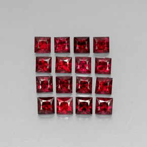 Pedras preciosas de espinélio vermelho natural de  ct, quadrado, VVS-VS