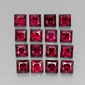 Pedras preciosas de espinélio vermelho natural de  ct, quadrado, VVS-VS