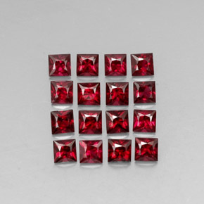 Pedras preciosas de espinélio vermelho natural de  ct, quadrado, VVS-VS