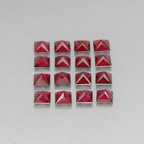 Pedras preciosas de espinélio vermelho natural de  ct, quadrado, VVS-VS