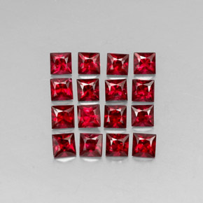 Pedras preciosas de espinélio vermelho natural de  ct, quadrado, VVS-VS