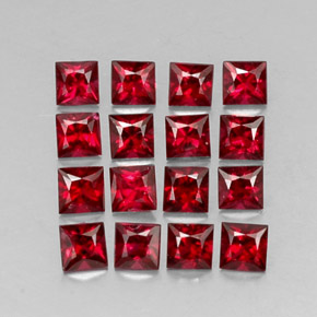 Pedras preciosas de espinélio vermelho natural de  ct, quadrado, VVS-VS