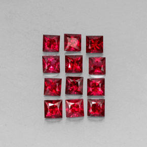 Pedras preciosas de espinélio vermelho natural de  ct, quadrado, VVS-VS