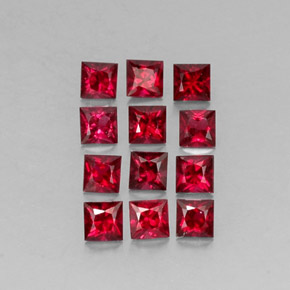 Pedras preciosas de espinélio vermelho natural de  ct, quadrado, VVS-VS
