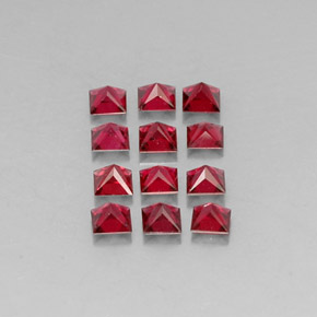 Pedras preciosas de espinélio vermelho natural de  ct, quadrado, VVS-VS