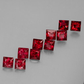 Pedras preciosas de espinélio vermelho natural de  ct, quadrado, VVS-VS