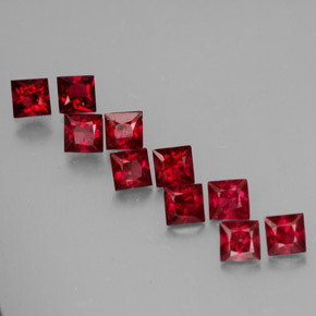 Pedras preciosas de espinélio vermelho natural de  ct, quadrado, VVS-VS