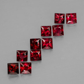 Pedras preciosas de espinélio vermelho natural de  ct, quadrado, VVS-VS