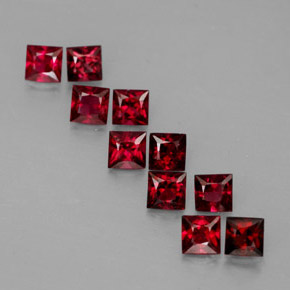 Pedras preciosas de espinélio vermelho natural de  ct, quadrado, VVS-VS