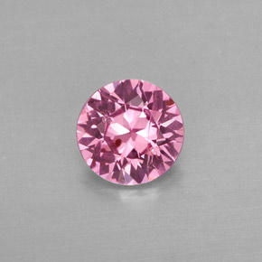 Espinélio rosa natural 0,62ct, corte redondo, SI