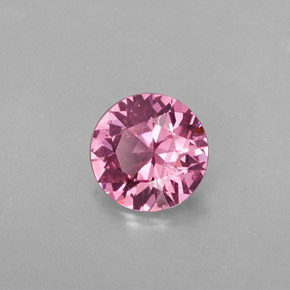 Espinélio rosa natural 0,62ct, corte redondo, SI