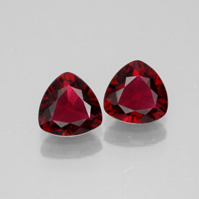 Pedras preciosas de espinélio vermelho natural de  ct, trillion, VVS-VS