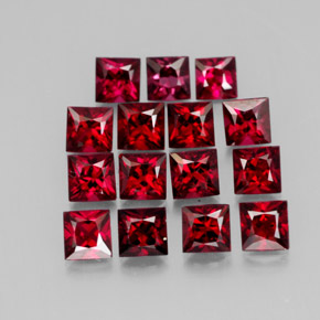 Pedras preciosas de espinélio vermelho natural de  ct, quadrado, VVS-VS