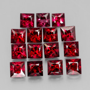 Pedras preciosas de espinélio vermelho natural de  ct, quadrado, VVS-VS