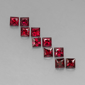Pedras preciosas de espinélio vermelho natural de  ct, quadrado, VVS-VS
