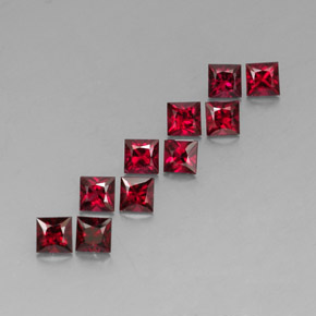 Pedras preciosas de espinélio vermelho natural de  ct, quadrado, VVS-VS