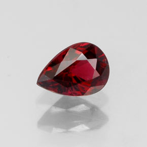 Espinélio vermelho natural 0,36ct, formato de pêra, VS-SI
