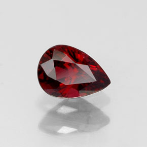 Espinélio vermelho natural 0,36ct, formato de pêra, VS-SI