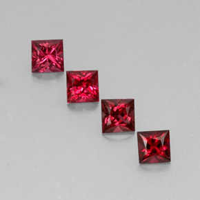 Pedras preciosas de espinélio vermelho natural de  ct, quadrado, VVS-VS