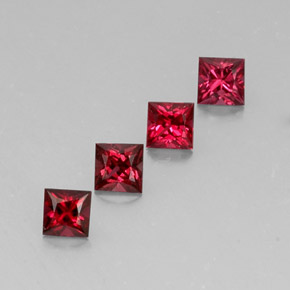 Pedras preciosas de espinélio vermelho natural de  ct, quadrado, VVS-VS