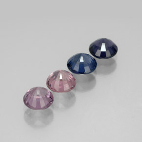 Pedras preciosas de espinélio multicolorido natural de  ct, corte redondo, VVS-VS